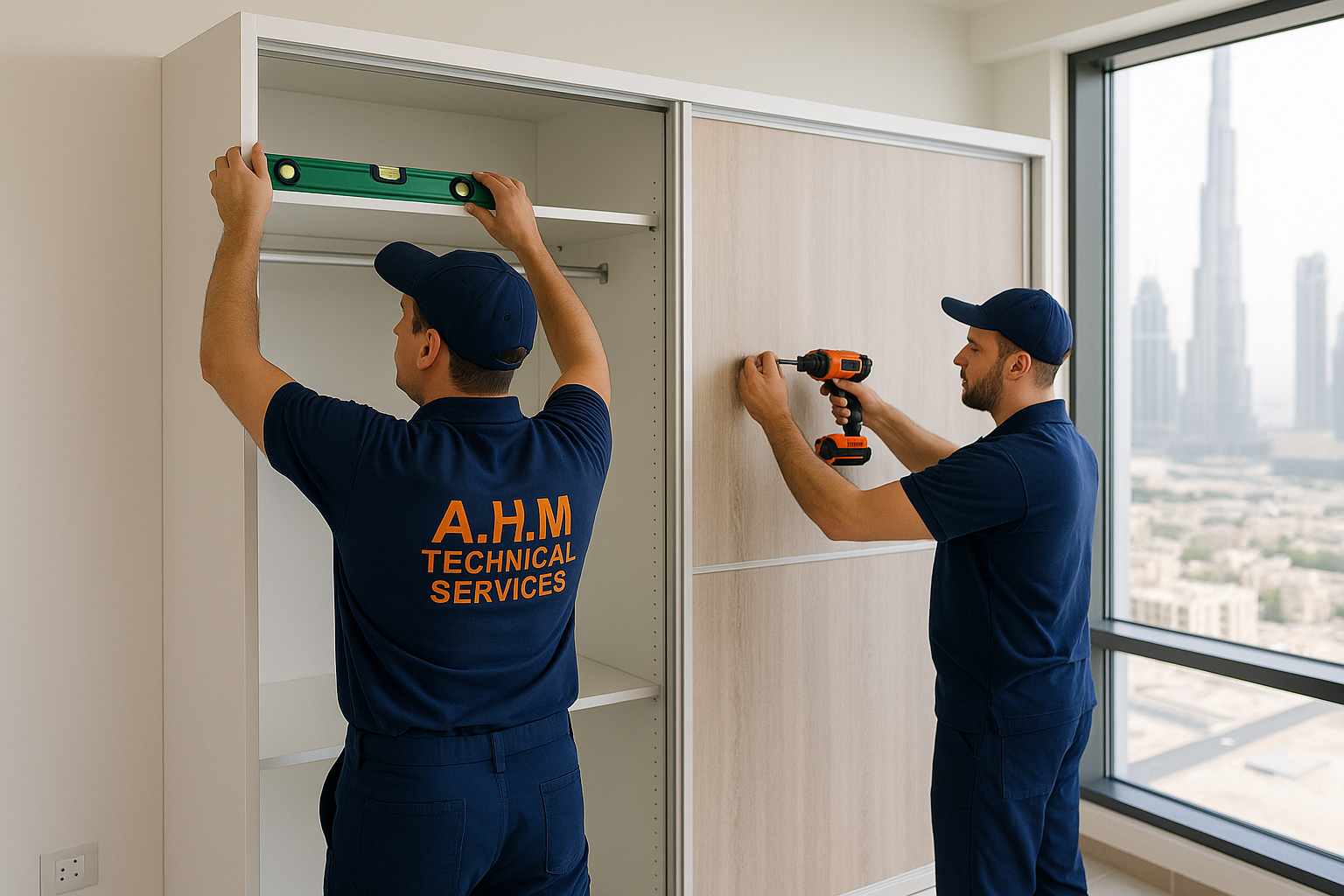 Built-in shelving and bookcase carpentry in Dubai