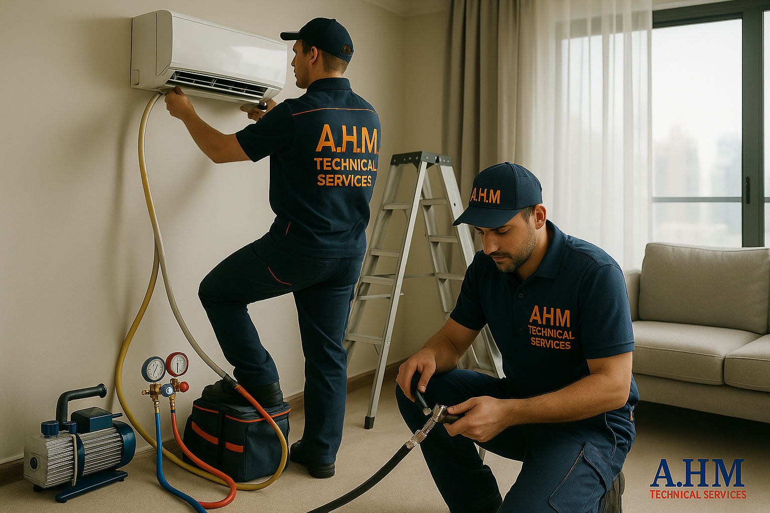 AH Technical Services team at work - AC Repair