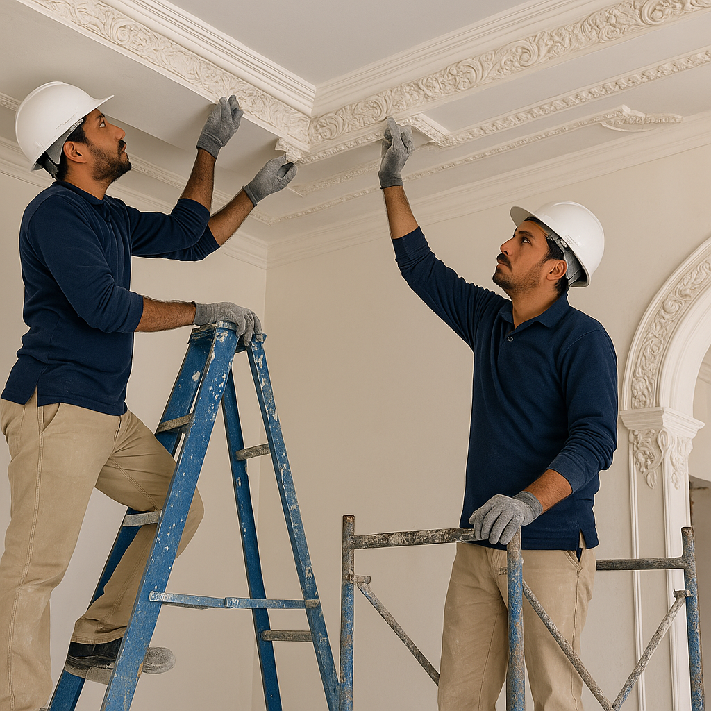 Decorative gypsum moldings and cornices in Dubai