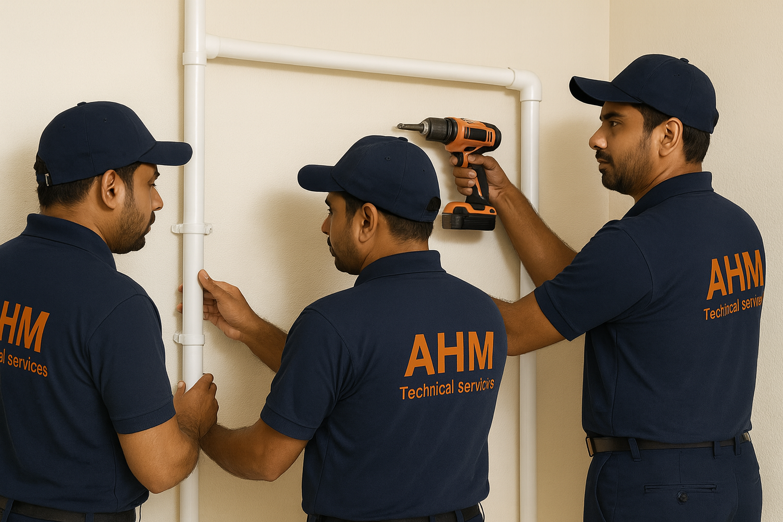 Copper and PEX pipe installation in Dubai properties