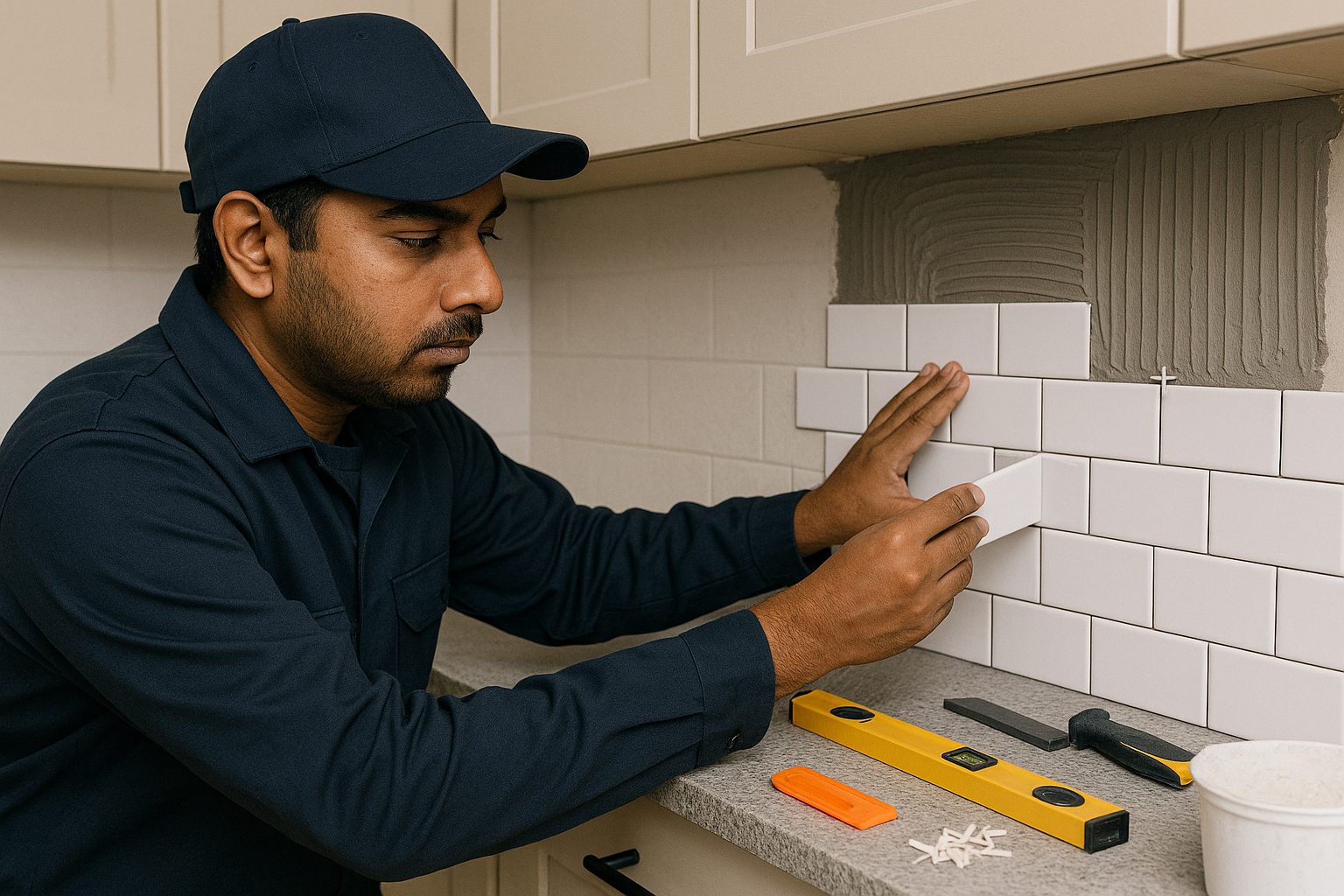 Kitchen Backsplash Tile Installation Dubai