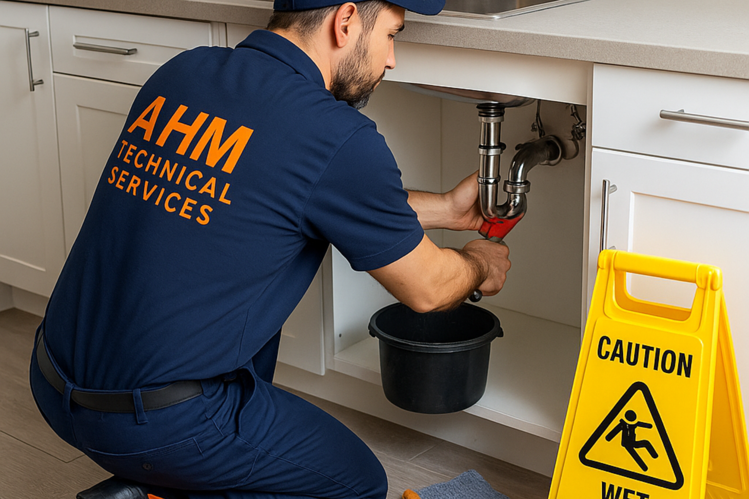 Kitchen plumbing under-sink repairs and dishwasher connections