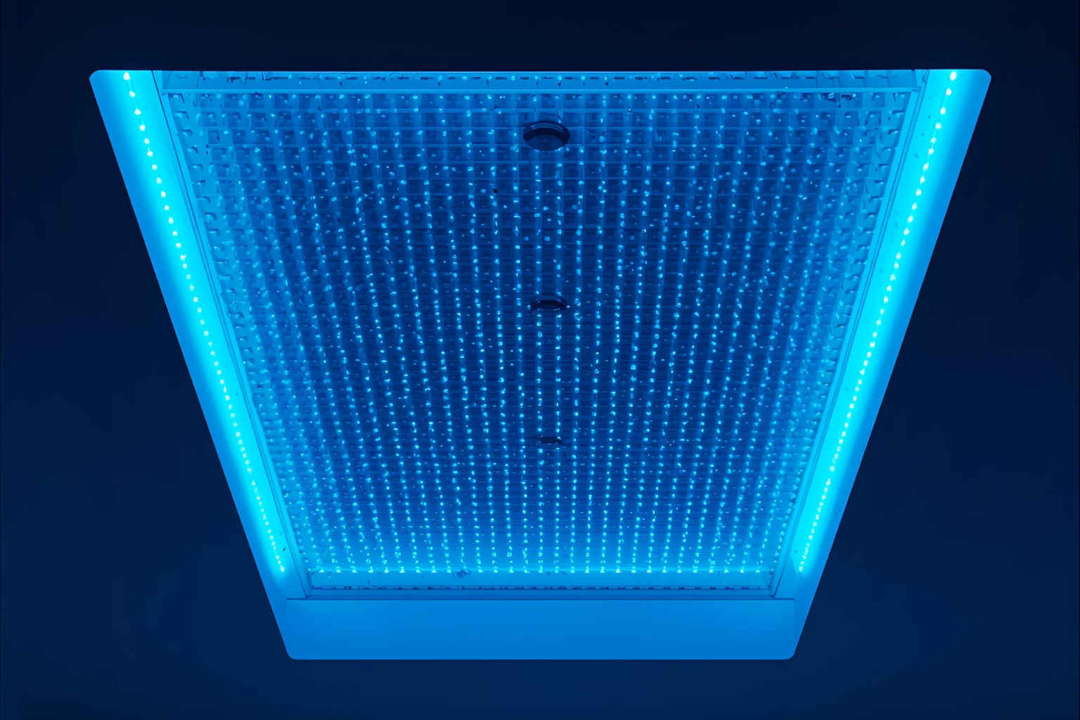 Installer fitting LED ceiling downlight with modern trim